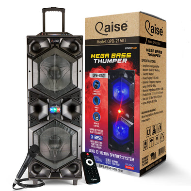 18000 Watts Bluetooth double 15 inch Professional Party and karaoke speaker